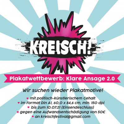   Klare Ansage #2 - Plakatwettbewerb für politische Plakatkunst 